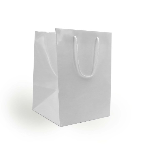 Shopper Plastificata Lucida Bianco Flat Panettone M26