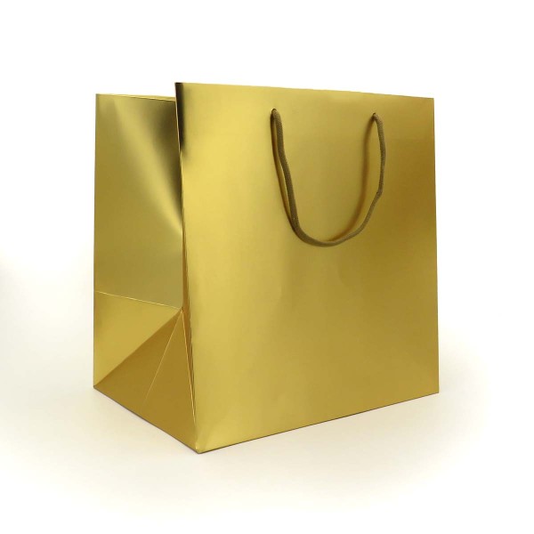 Shopper Plastificata Opaca Oro Flat Panettone M33