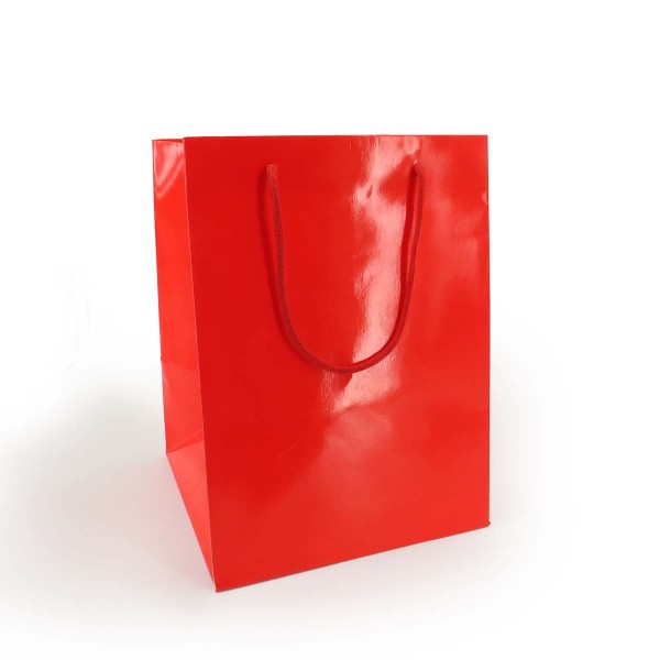 Shopper Plastificata Lucida Rosso Flat Panettone M26