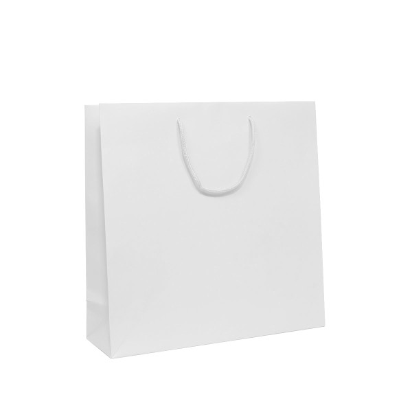 Shopper Plastificata Opaca Bianco Flat soft M26